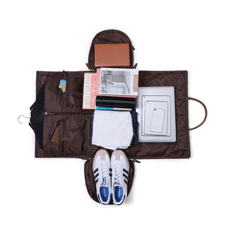 Cochon Collapsible Leather Weekend Duffel