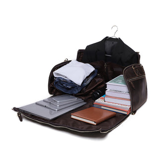 Cochon Collapsible Leather Weekend Duffel