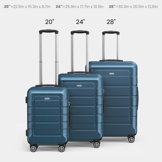 SHOWKOO G7 Luggage 3 Piece Set Suitcase
