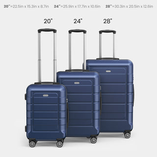 SHOWKOO G7 Luggage 3 Piece Set Suitcase
