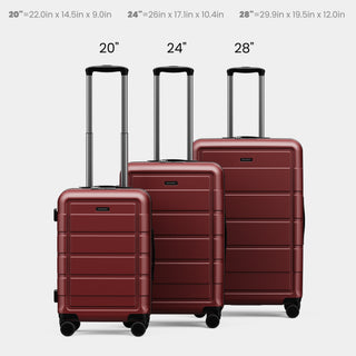 SHOWKOO G7 Luggage 3 Piece Set Suitcase